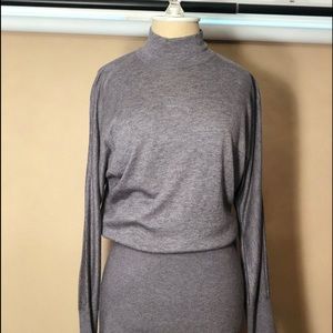 White House Black Market gray sweater mini dress
